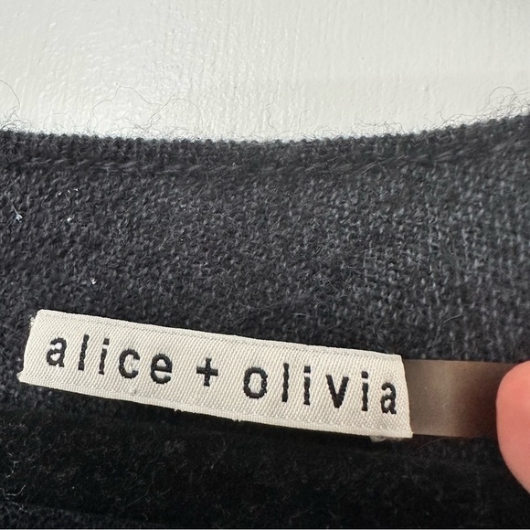 Alice + Olivia Wool Angora Asymmetric Hem Sweater - Picture 4 of 7